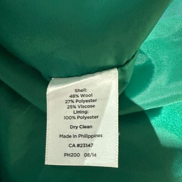 Talbots rich green mini wool skirt - 6p - Picture 6 of 7